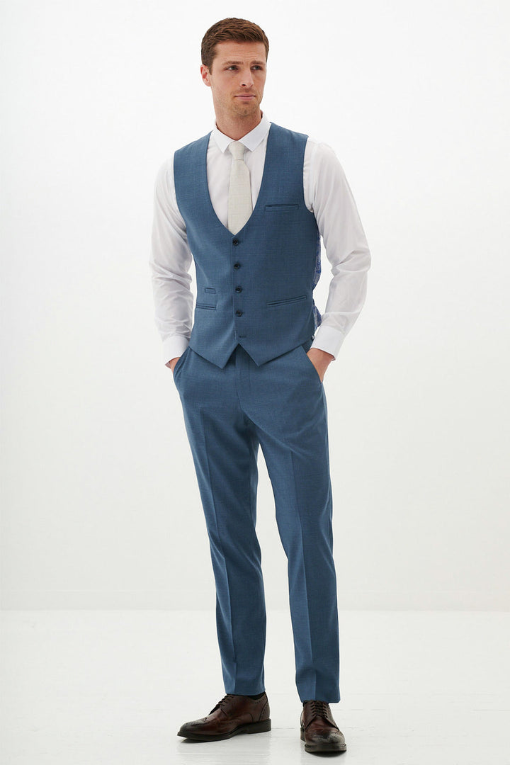 Finley Teal Blue Three Piece Suit