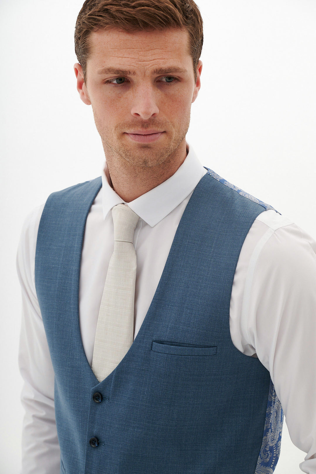 Finley Teal Blue Three Piece Suit