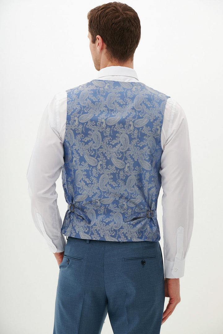 Finley Teal Blue Three Piece Suit