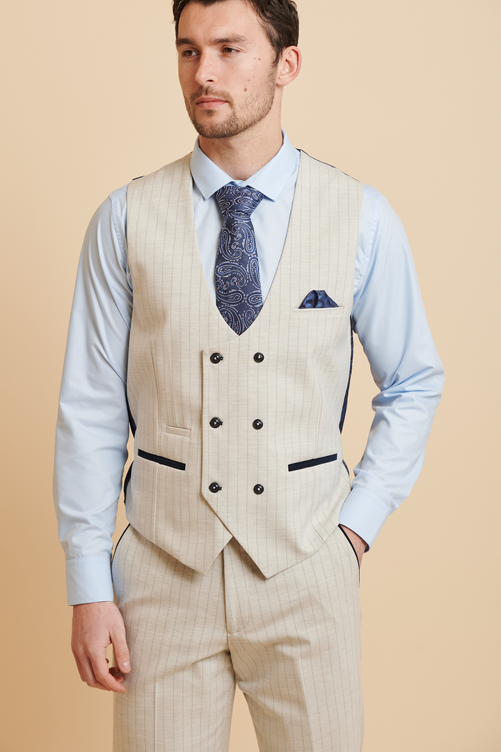 Grant Stone Check Three Piece Suit