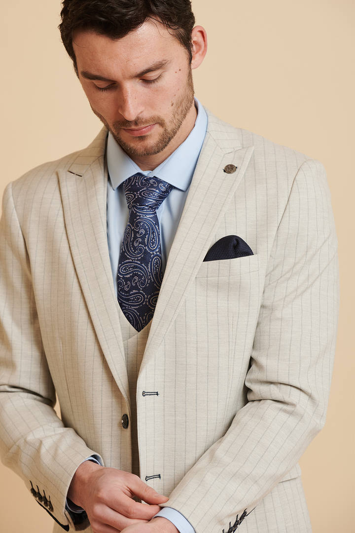 Grant Stone Check Three Piece Suit