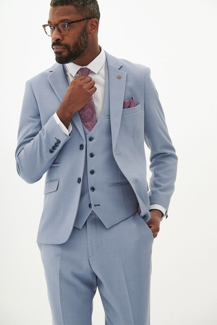 HM5 Sky Blue Three Piece Suit
