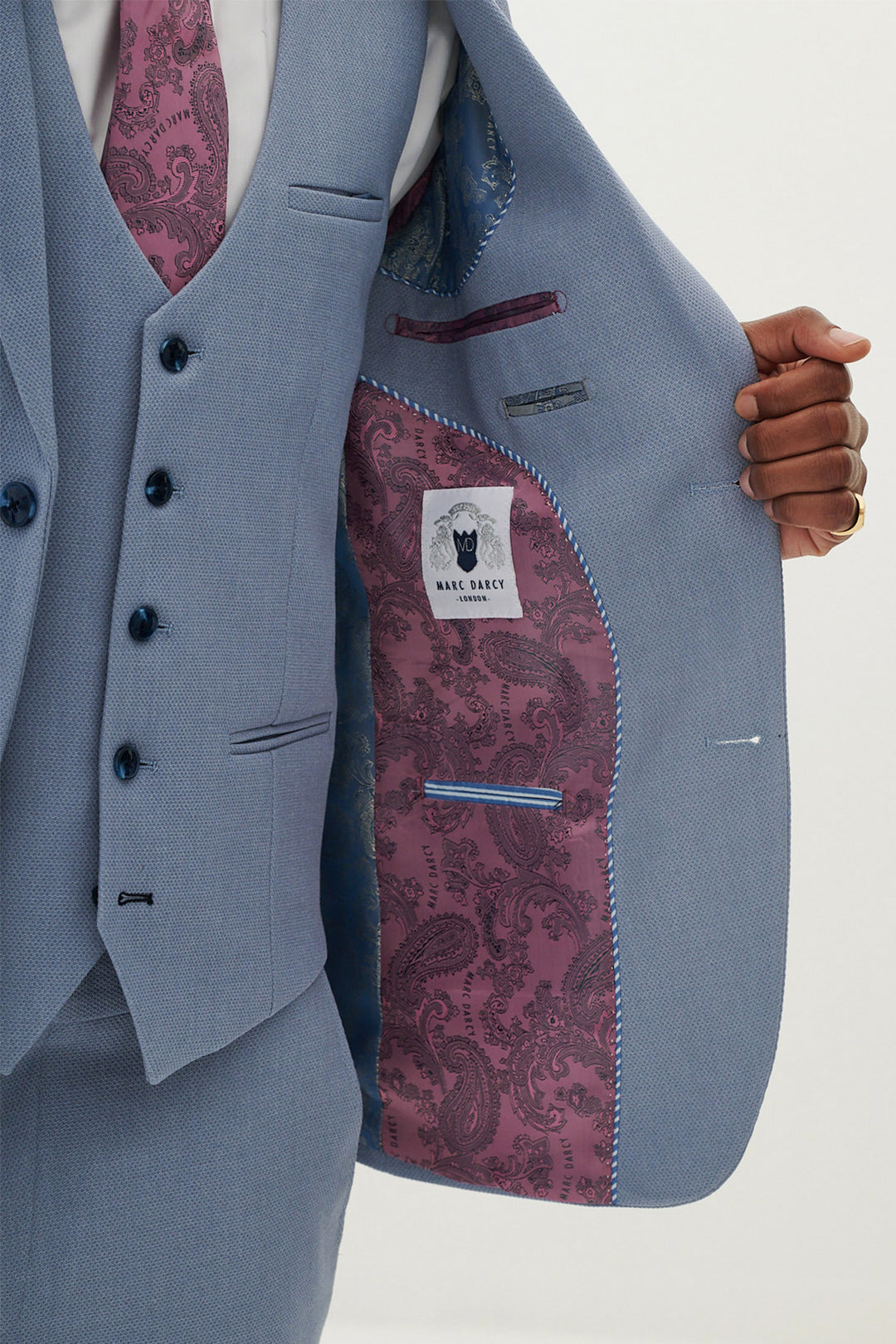 HM5 Sky Blue Three Piece Suit