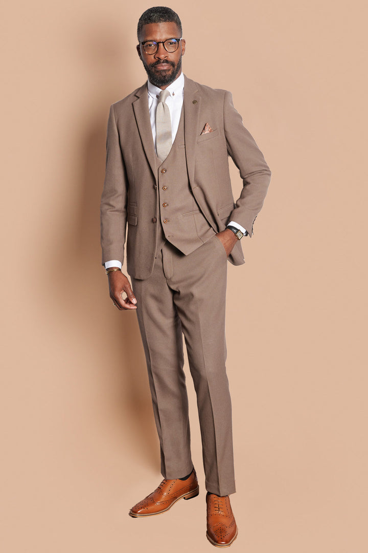 HM5 Tan Tailored Three Piece Suit