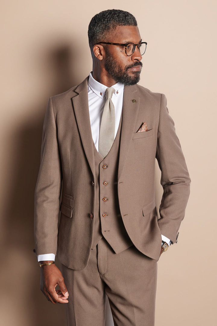 HM5 Tan Tailored Three Piece Suit