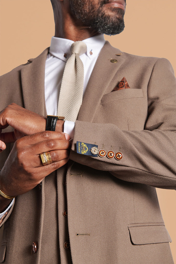 HM5 Tan Tailored Three Piece Suit