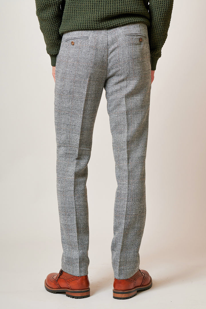Kris Silver Grey Check Tweed Three Piece Suit