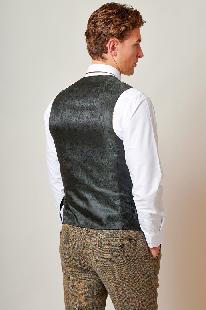 Kris Tan Check Tweed Three Piece Suit