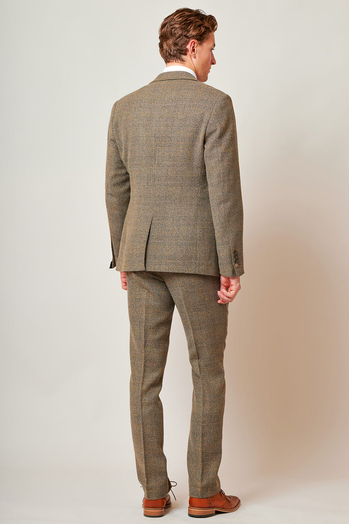 Kris Tan Check Tweed Three Piece Suit