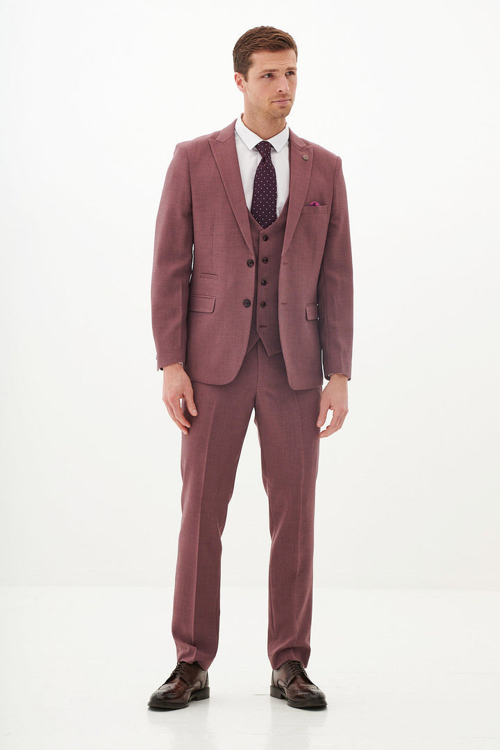 Monty Mauve Three Piece Suit