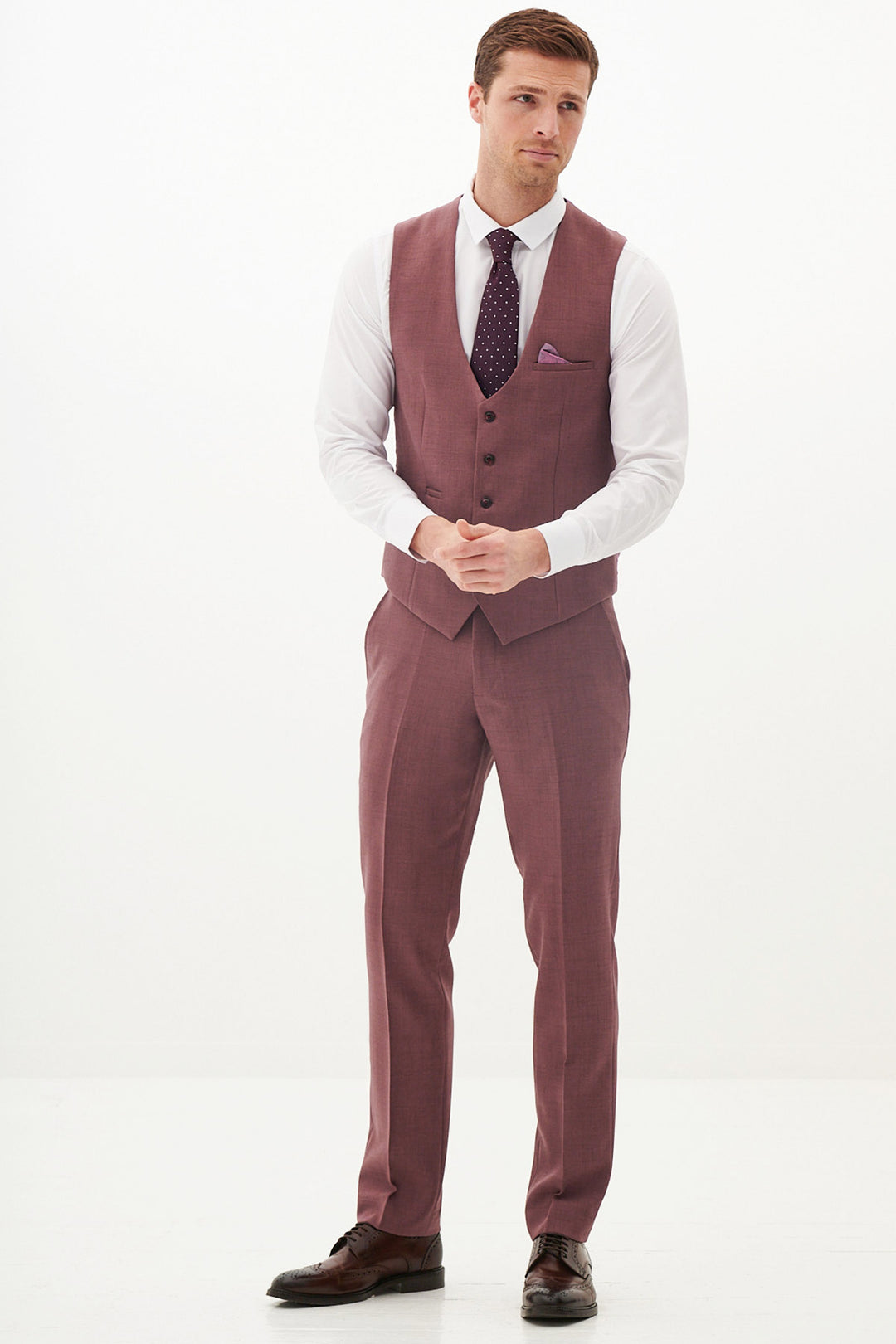 Monty Mauve Three Piece Suit