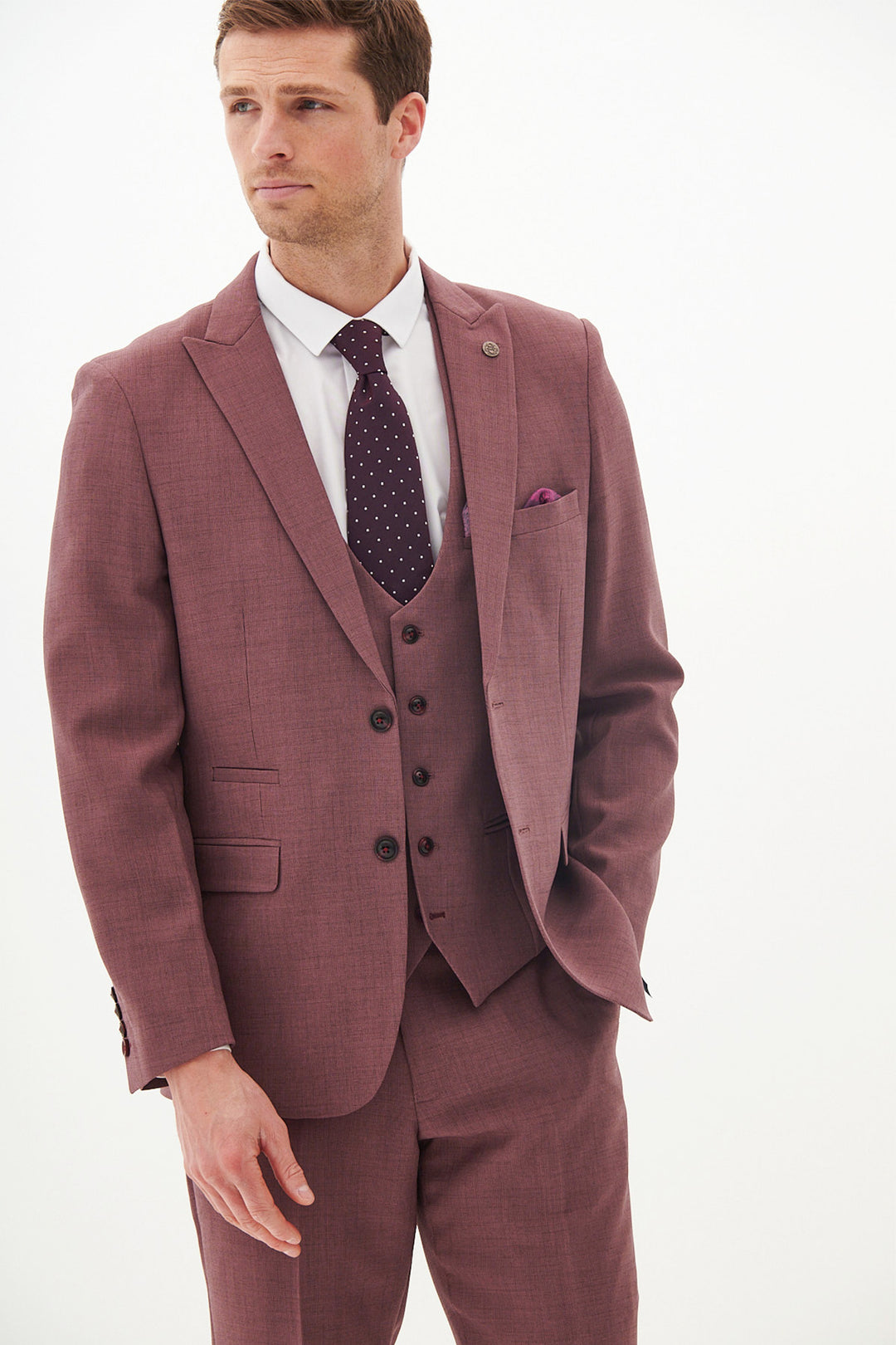 Monty Mauve Three Piece Suit