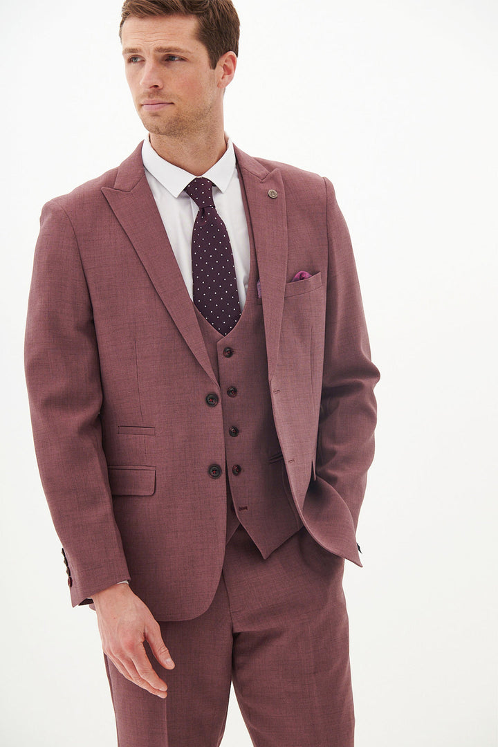 Monty Mauve Three Piece Suit