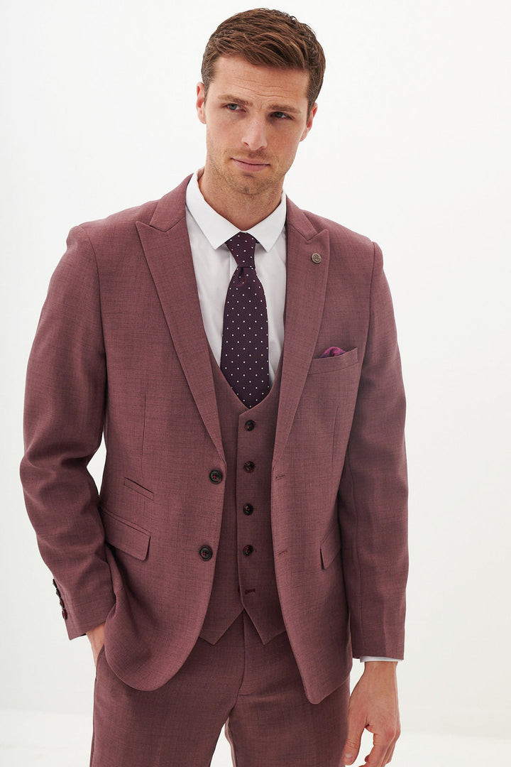 Monty Mauve Three Piece Suit
