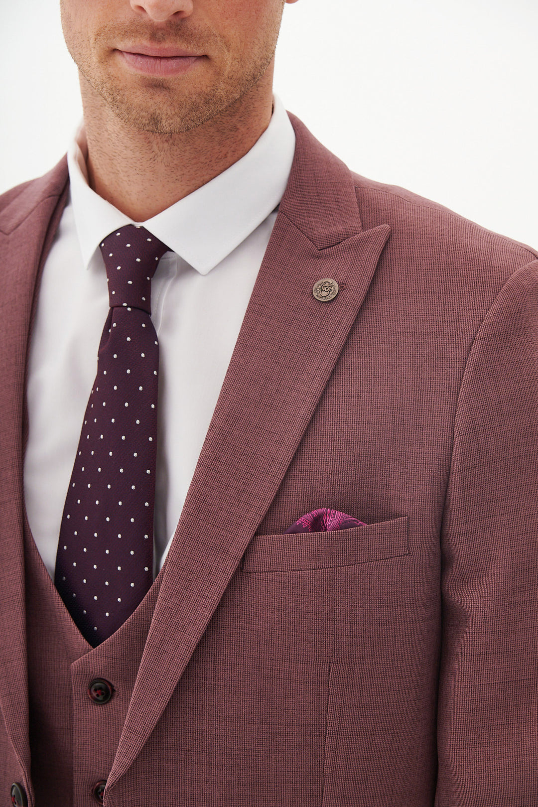 Monty Mauve Three Piece Suit