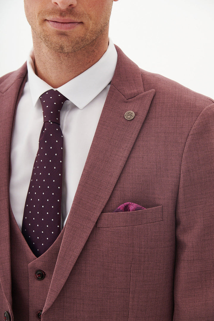 Monty Mauve Three Piece Suit