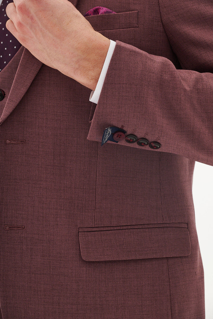 Monty Mauve Three Piece Suit