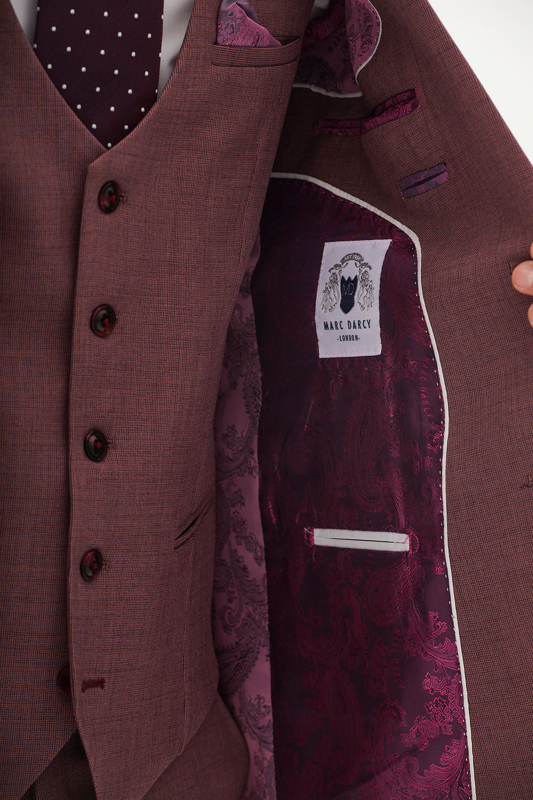 Monty Mauve Three Piece Suit