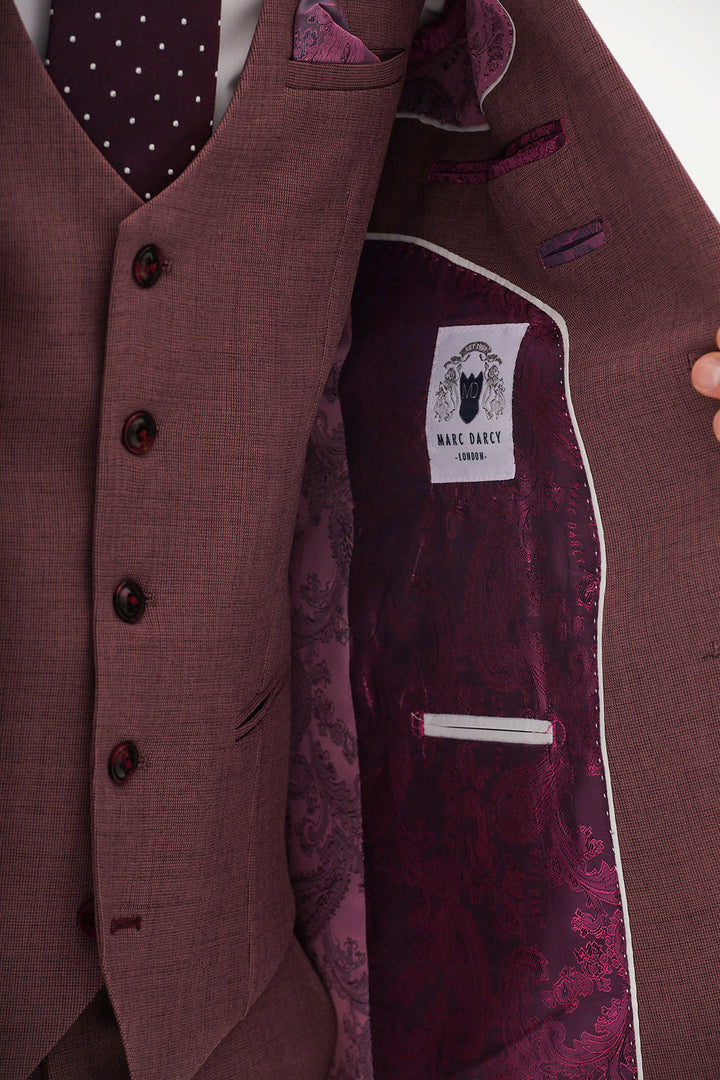Monty Mauve Three Piece Suit