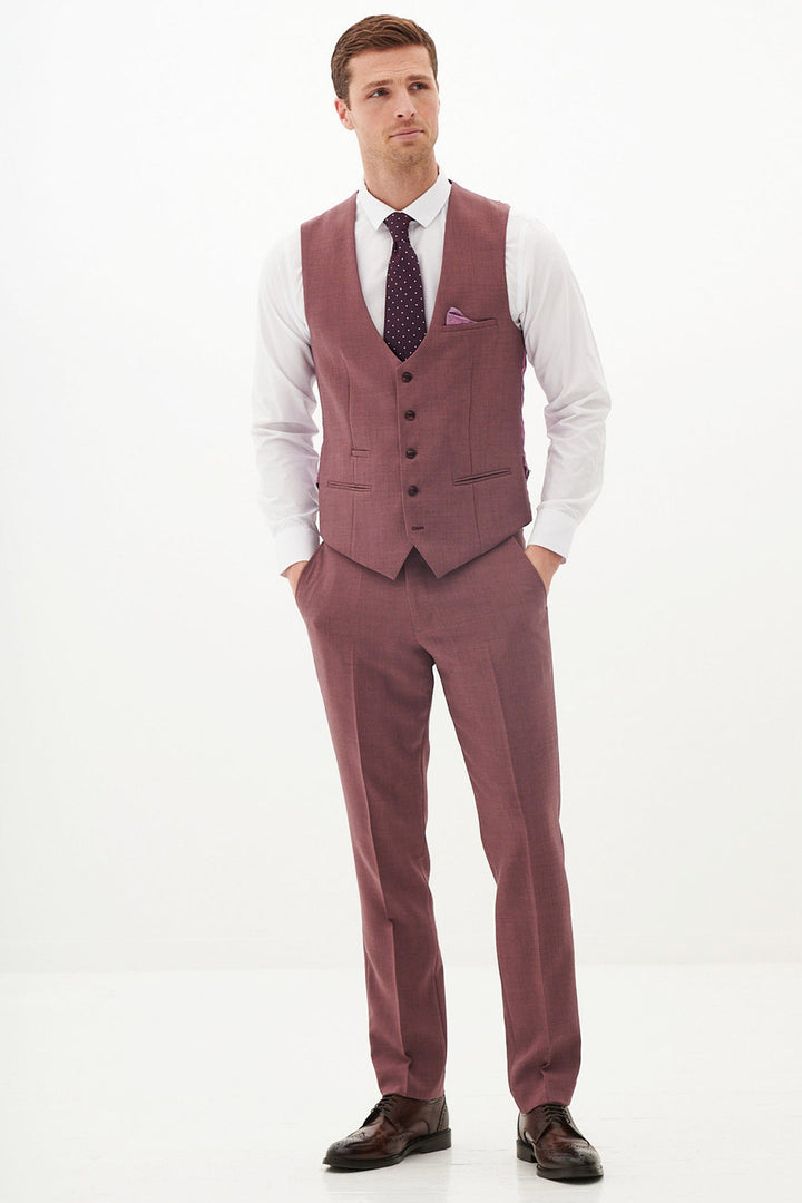 Monty Mauve Three Piece Suit