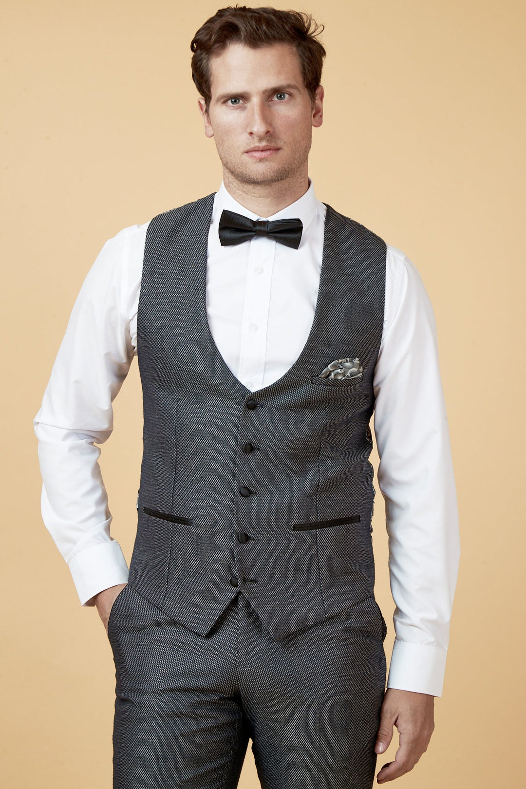 Spencer Charcoal Tux Three Piece Suit