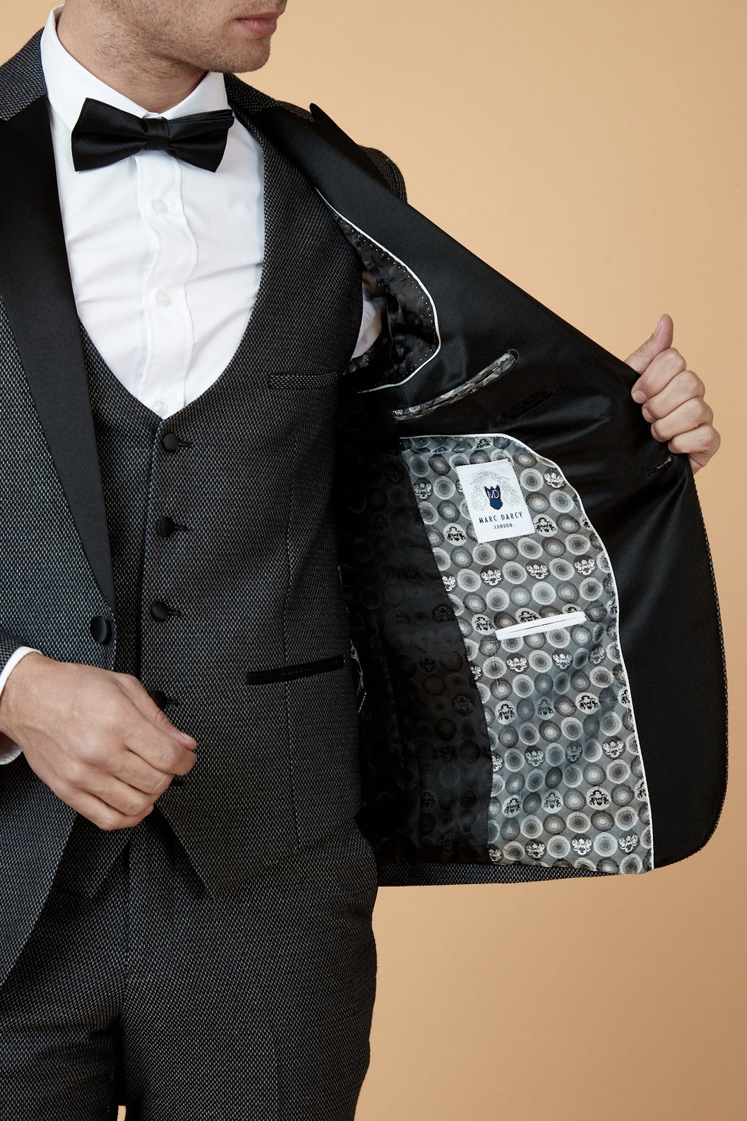 Spencer Charcoal Tux Three Piece Suit