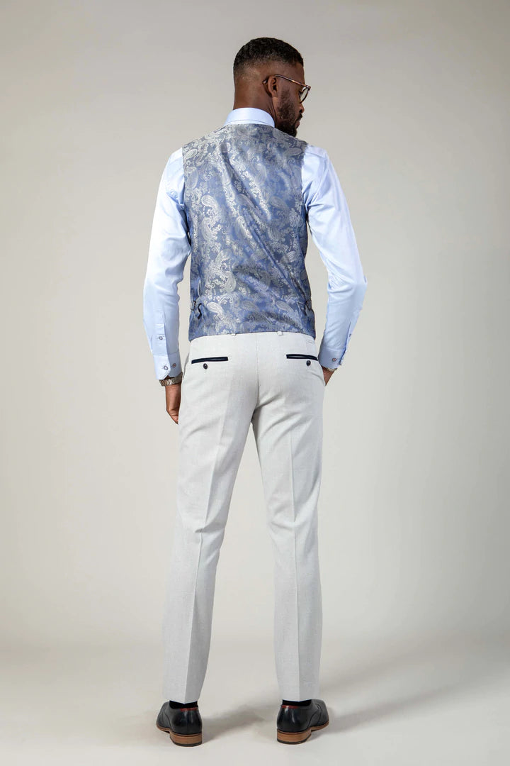 Bromley Stone Check Single Breasted Waistcoat