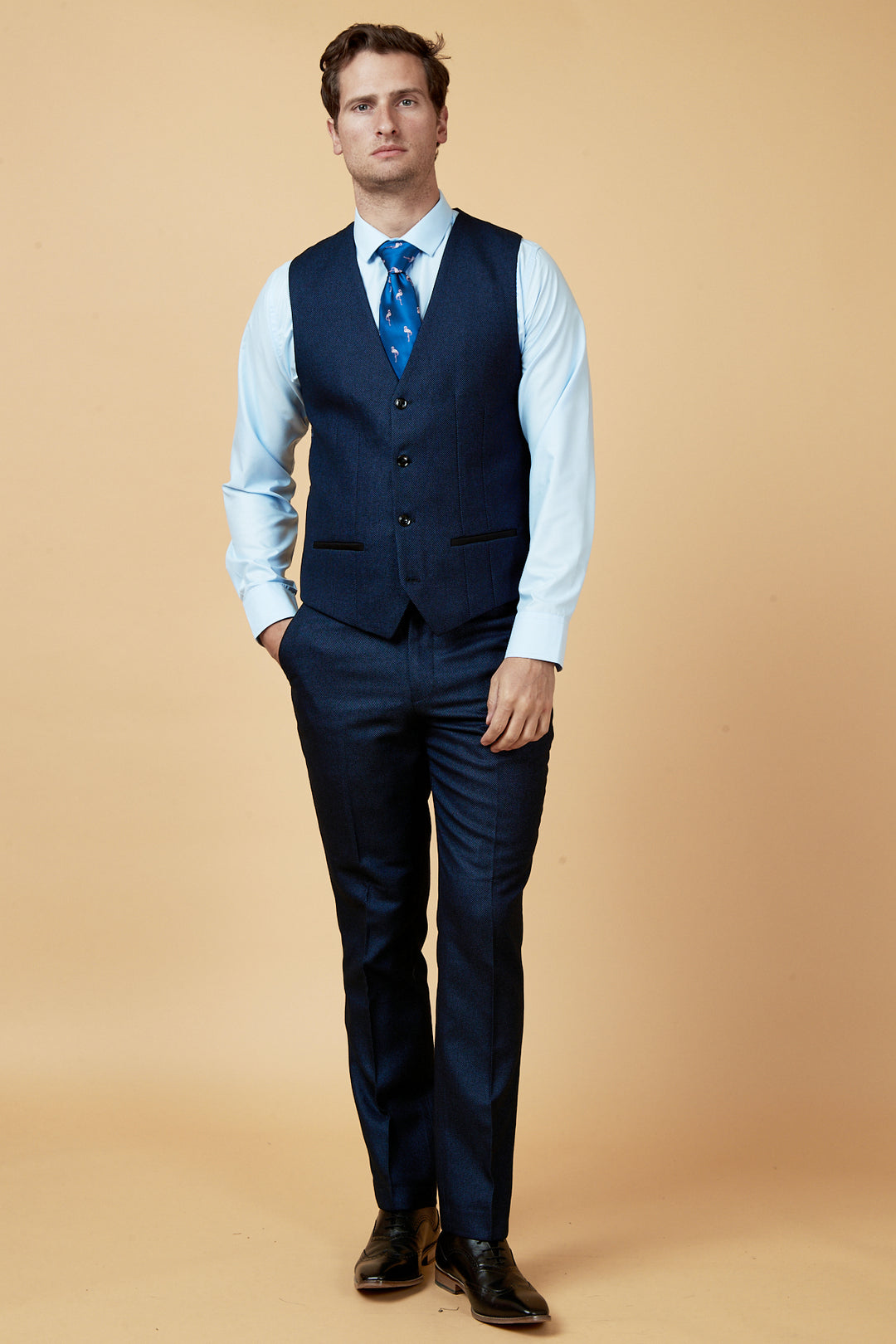 Callum Navy Waistcoat