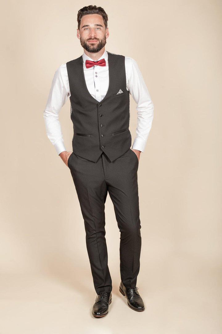 Dalton Black Tux Waistcoat