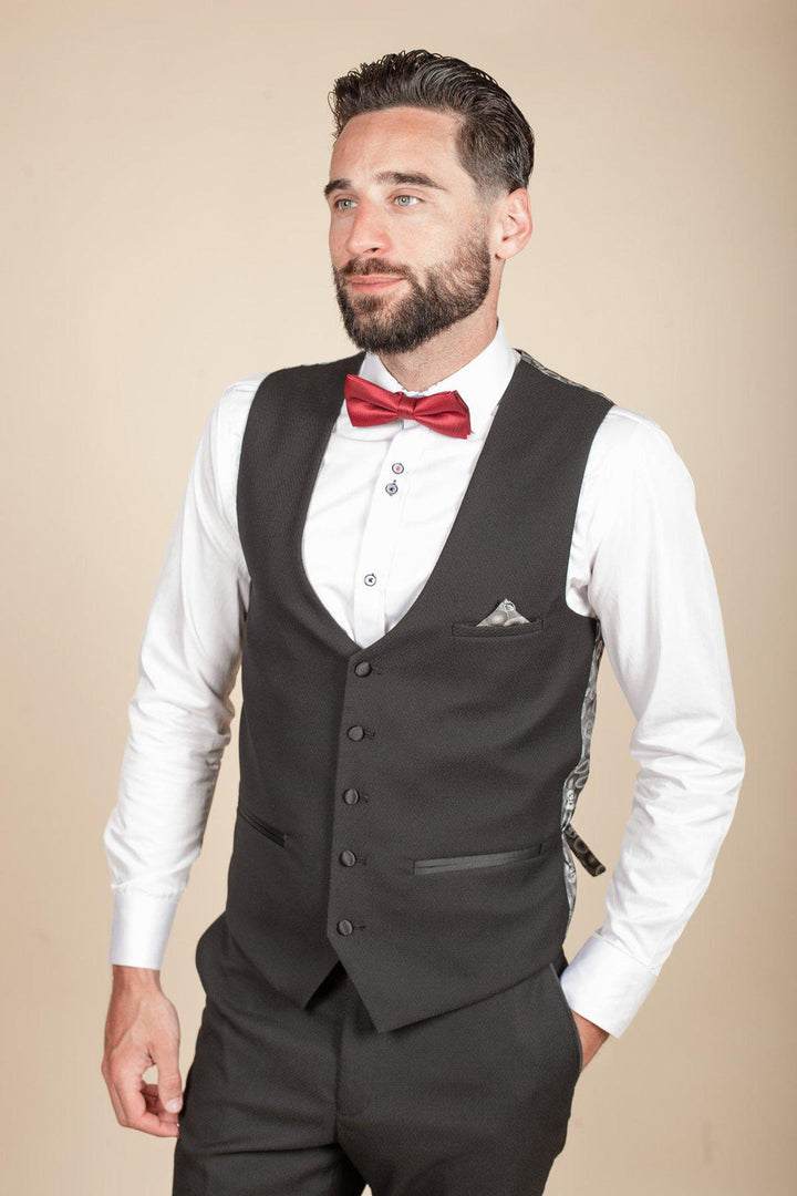 Dalton Black Tux Waistcoat