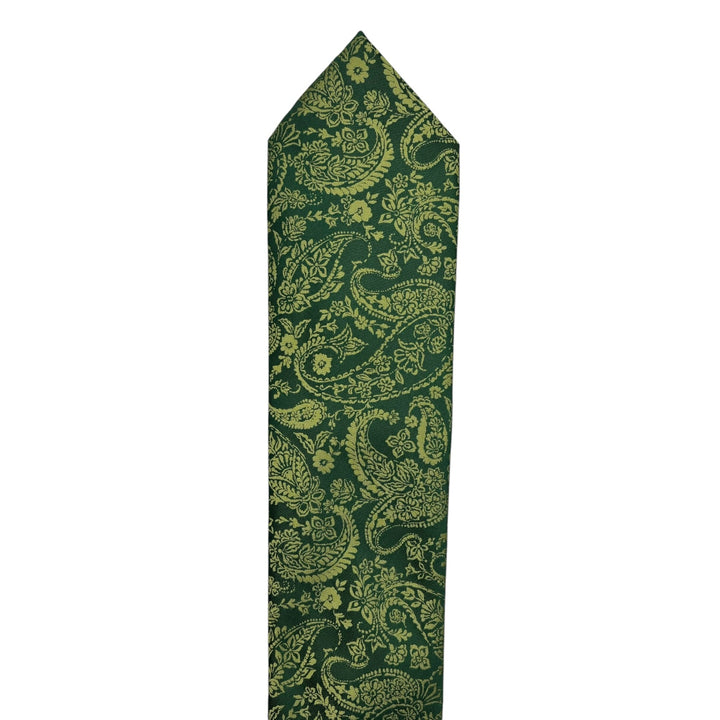 Lime Green Floral Tie and Pocket Square