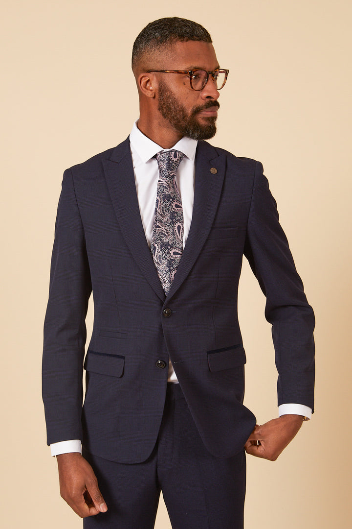 Bromley Navy Check Blazer