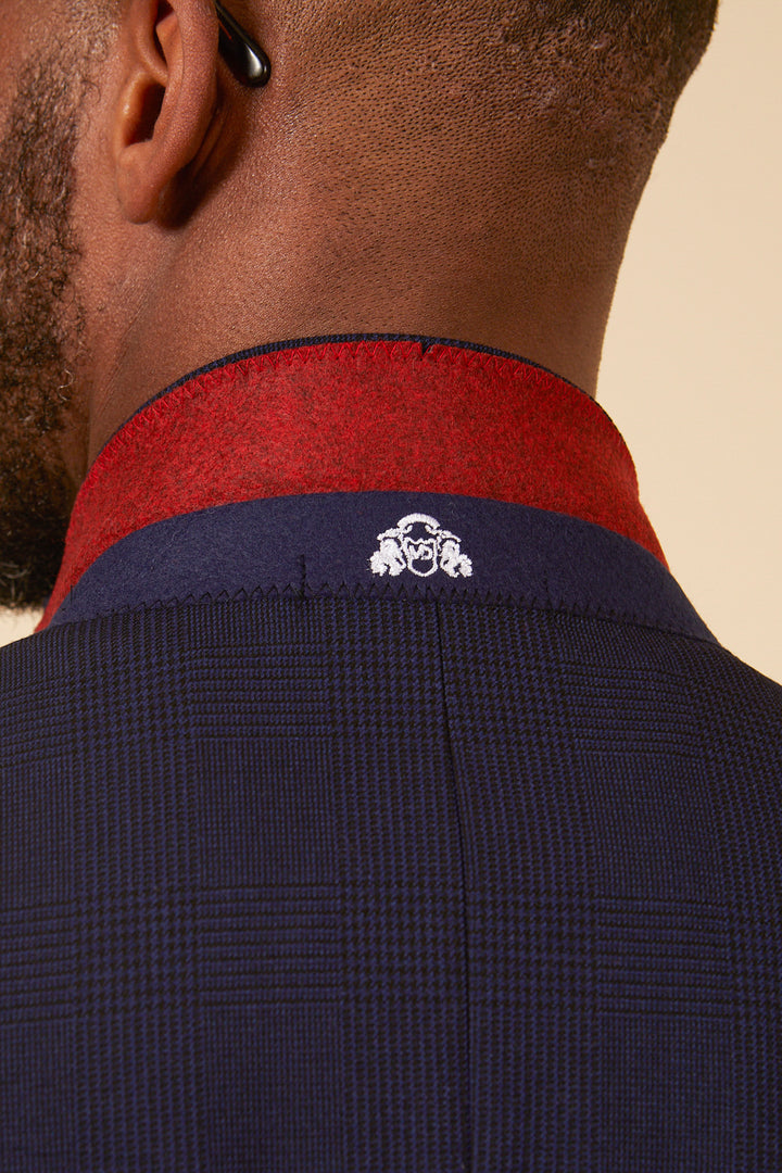 Bromley Navy Check Blazer