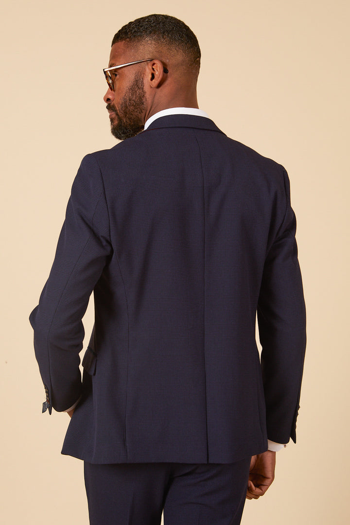 Bromley Navy Check Blazer