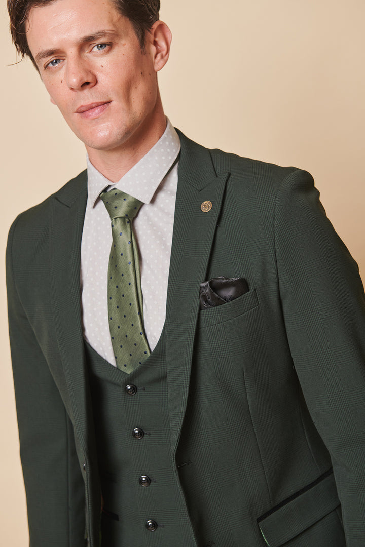 Bromley Olive Green Check Blazer