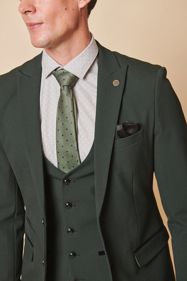 Bromley Olive Green Check Blazer