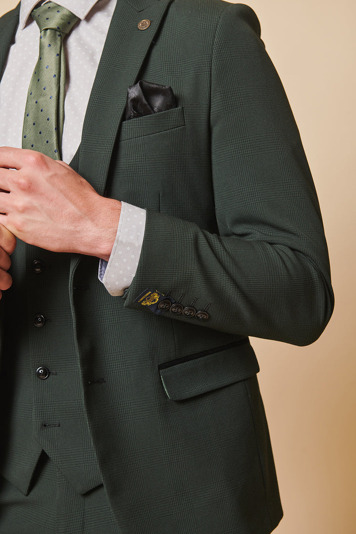 Bromley Olive Green Check Blazer