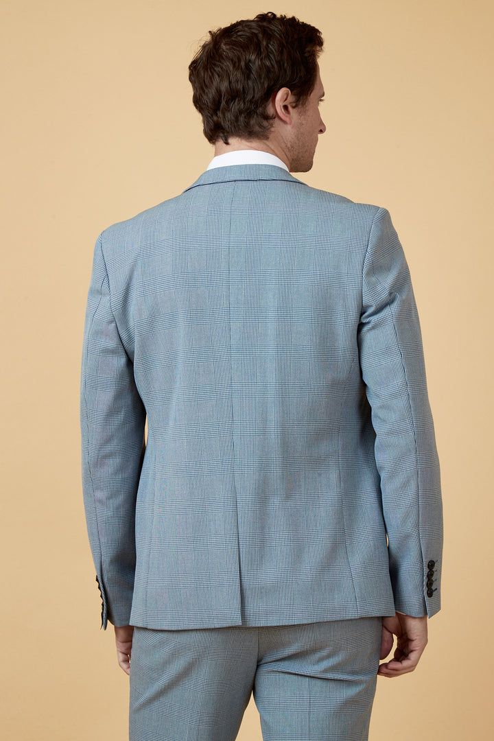 Bromley Sky Blue Check Blazer