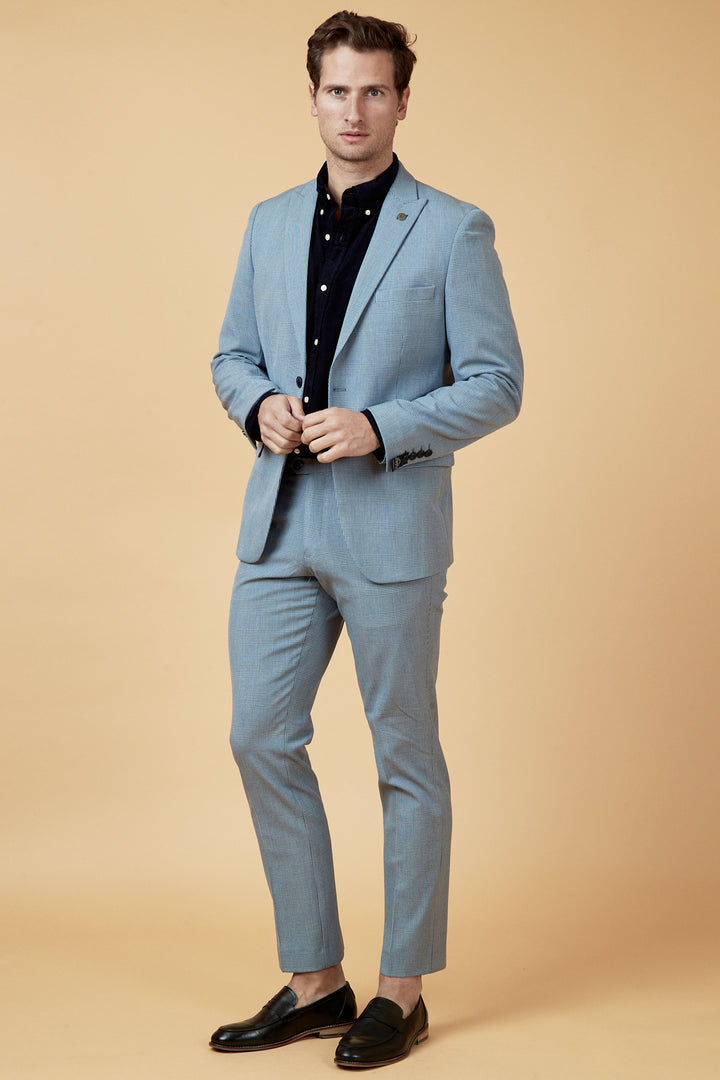 Bromley Sky Blue Check Blazer