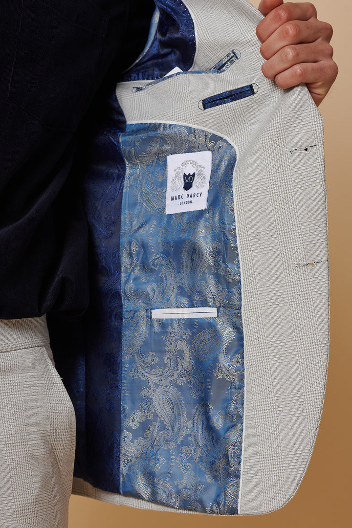 Bromley Stone Check Blazer