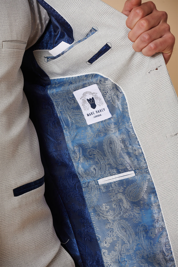 Bromley Stone Check Blazer