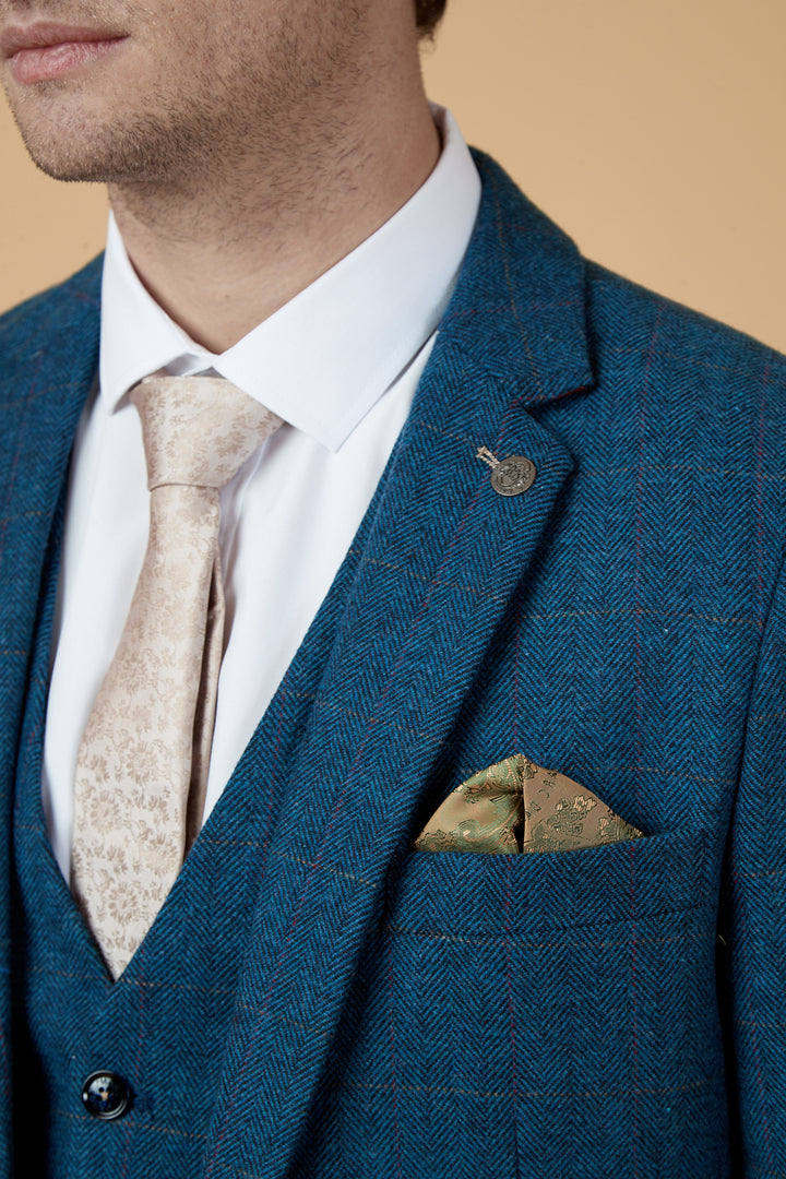 Dion Blue Tweed Check Blazer