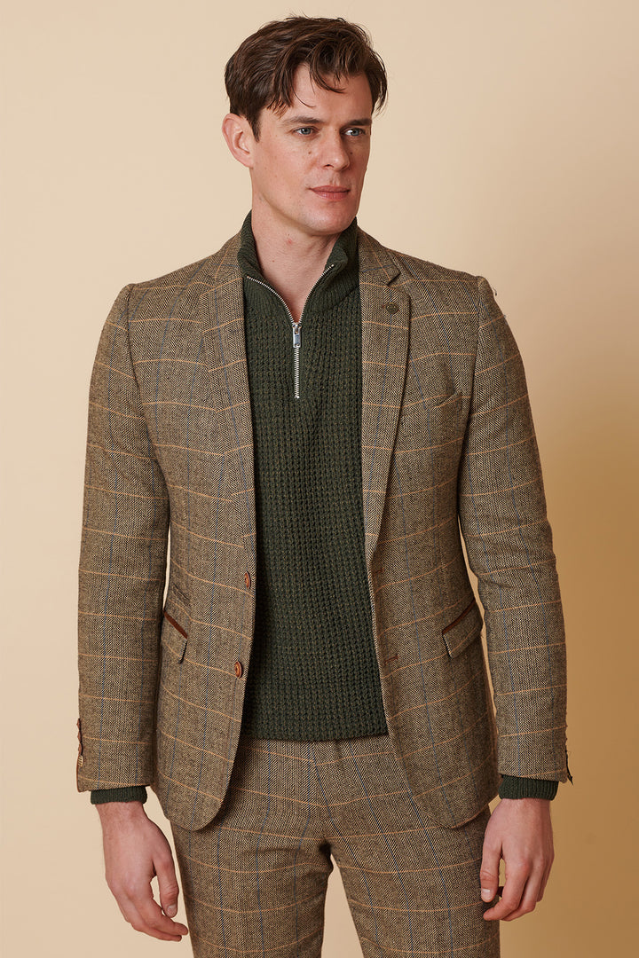 Ted Tan Tweed Check Blazer