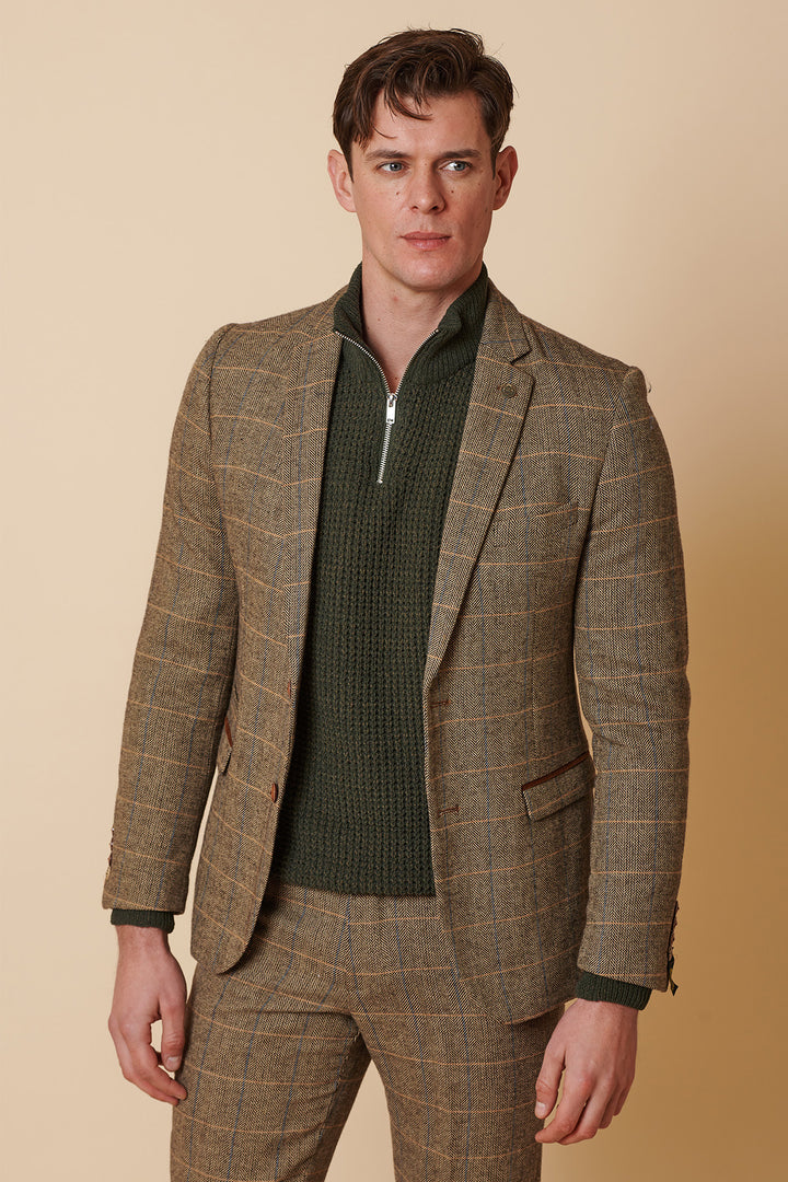 Ted Tan Tweed Check Blazer