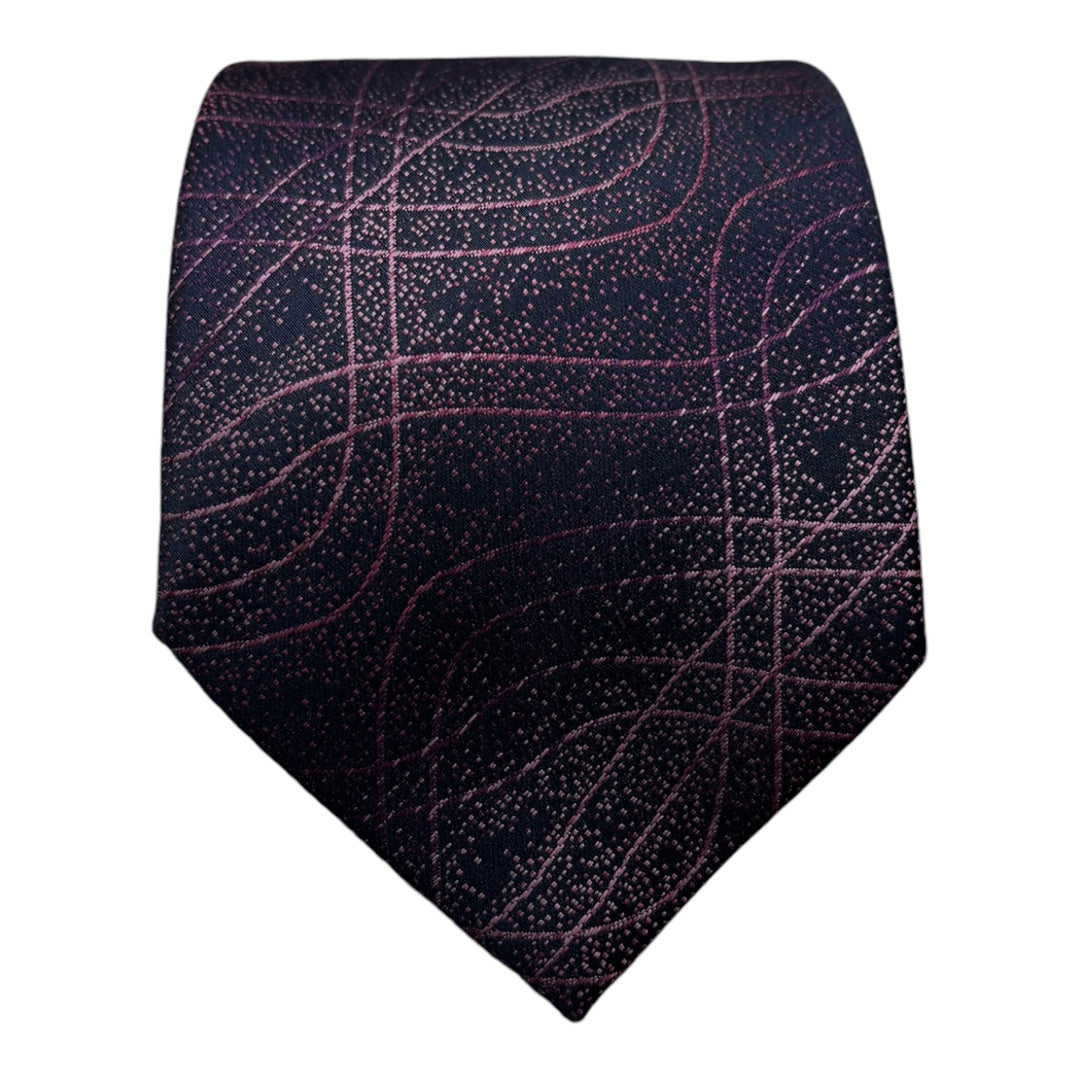 Navy Lilac Lines Tie & Pocket Square