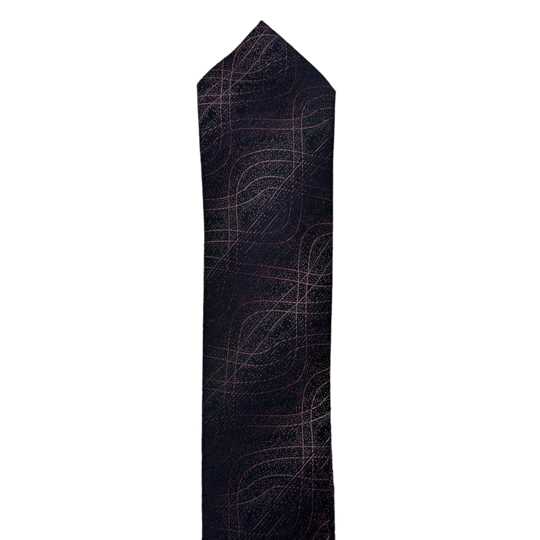 Navy Lilac Lines Tie & Pocket Square