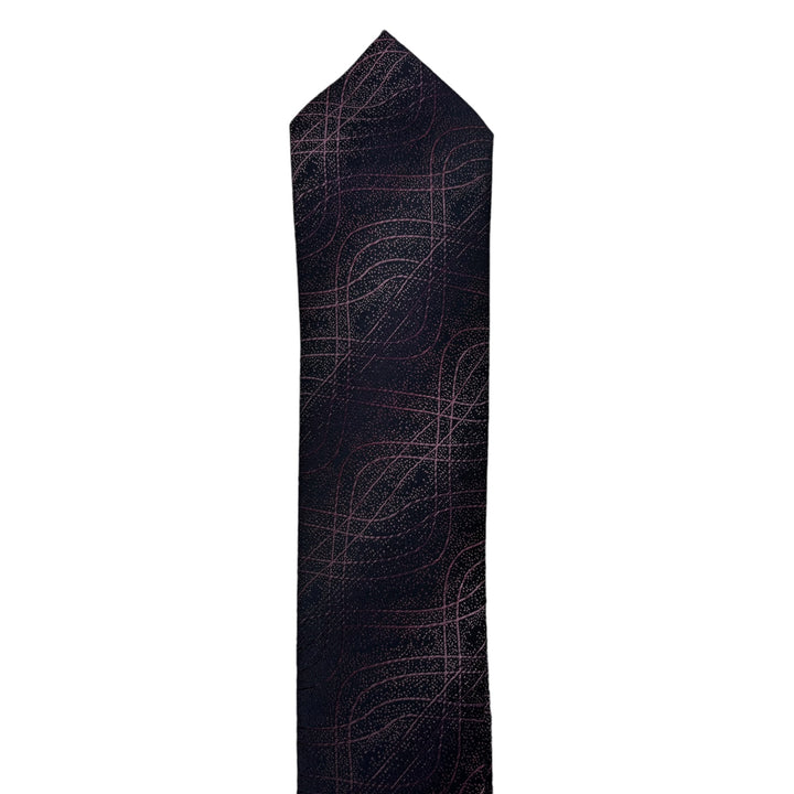 Navy Lilac Lines Tie & Pocket Square
