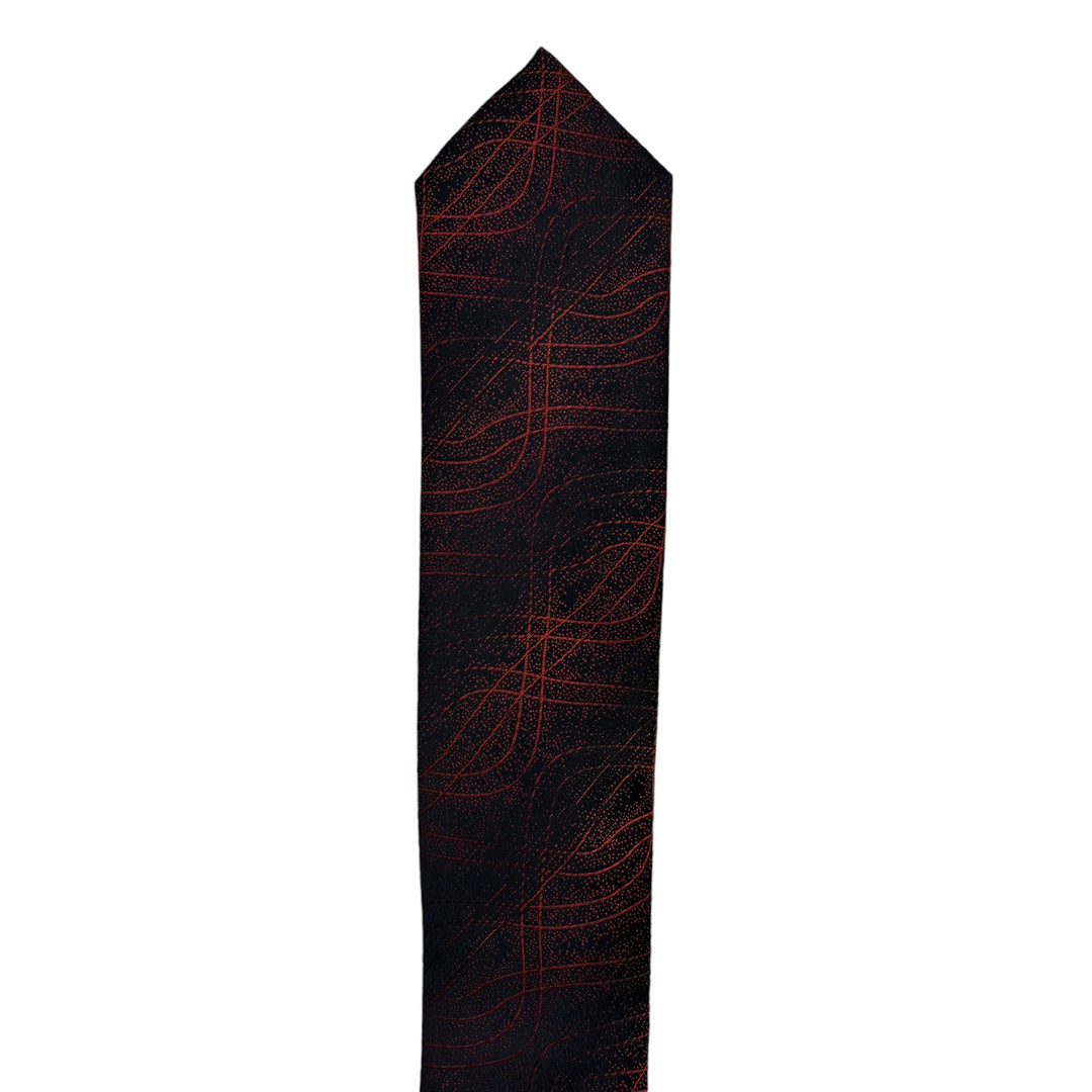Navy Red Lines Tie & Pocket Square