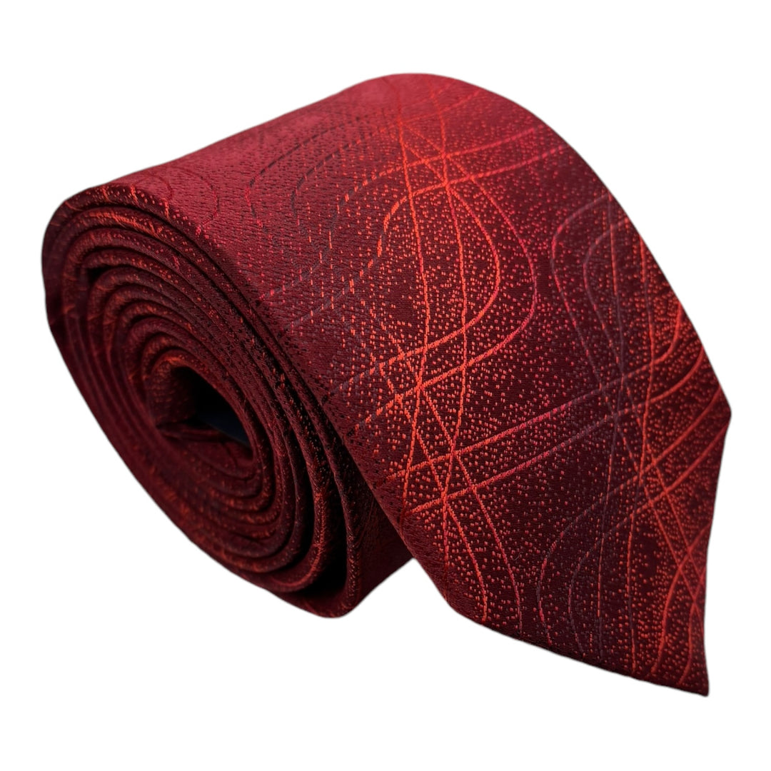 Red Lines Tie & Pocket Square