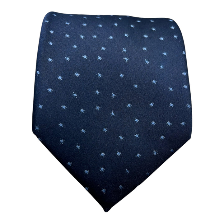 Sky Blue Star Navy Tie & Pocket Square